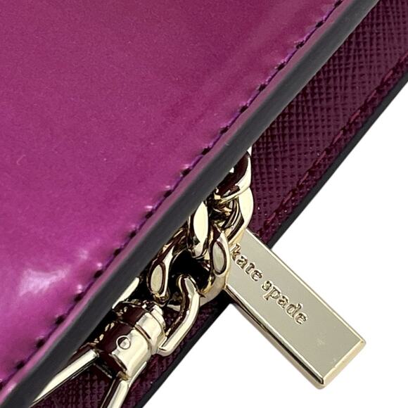 🎁 Kate Spade Glitter Lilly Pochette Dark Raspberry Bag 🆕 New with tags. $249 - Picture 4 of 8